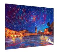 Pintar por Numeros Adultos Londres Cuadros para Pintar por Numeros con Marco Estrellado, DIY Paint by Numbers Adult Kit Manualidades Adultos Niños para Regalos Originales para Mujer Decor 50x40cm X-47