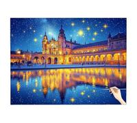 Pintar por Numeros Adultos Londres Cuadros para Pintar por Numeros Estrellado, Painting by Numbers Manualidades Adultos, Kit de Pintura al óleo de Lienzo Regalos Originales para Mujer 110x80cm Y-68