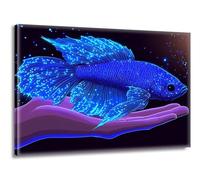 Pintar por Numeros Adultos Mano Pez, Pintar por Numeros sin Marco, DIY Kit Pintura Creative para Manualidades Adultos con Pinceles y Pigmento, Cuadros Decoracion Hogar, Regalo Mujer 25x35cm L-g-130