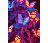 Pintar por Numeros Adultos, Mariposa Kit de Pintar por Números para Principiante al óleo de Lienzo, Pintura Acrilica Manualidades Adultos, Hablar Paint by Number Kits, Decorar Hogar 90x130cm O-5849