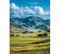 Pintar por Numeros Adultos MontañA, DIY Pintar por Numeros Manualidades Adultos Paisaje, Paint by Numbers kits con Pinceles y Pinturas Acrílicas, Decoracion Pared, Decoracion Primavera, 60x90cm E-7321