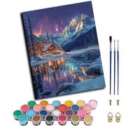 Pintar por Numeros Adultos MontañA, Pintar por Numeros con Marco Paisaje, DIY Paint by Numbers Adult Kit con Pinceles y Pigmento, Paint by Numbers Para Cuadros Decoracion Salon Modernos 40x50cm L-1146