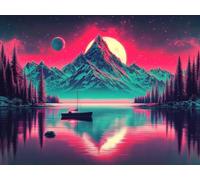Pintar por Numeros Adultos Montaña Pintar por Numeros Niños 6 Años, DIY Manualidades Paint by Numbers Paisaje, Kit de Pintura con Pinceles y Pigmento Acrílico, Decor del Hogar Regalo 60x80cm Y2-960