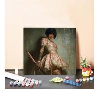 Pintar por Numeros Adultos Mujer Pintar por Numeros Asesino Paint by Numbers, DIY Manualidades Adulto, Kit de Peinture sur Toile Couleur con Accesorios, Decoración Del Hogar 80x80cm Sin Marco 3-22S5