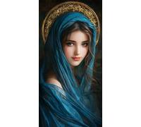 Pintar por Numeros Adultos Mujer y Madonna, Cuadros para Pintar por Numeros, Kit de Pintura al Oleo de Lienzo DIY para con Pinceles, Pigmento Acrílico, Decoración para el Hogar 30x60cm Sin Marco z-581