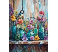 Pintar por Numeros Adultos Niños,DIY Pintar por Numeros Lienzo 20x30cm,Pintura por Numeros con 3 Pincel y Pigmento Acrílico,kit Manualidades Adultos,Home Room Decor Regalo Mujer,(Sin Marco)LY-1809