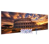 Pintar por Numeros Adultos Niños, Grande DIY Pintura por Numeros Coliseo de Roma Cuadros para Pintar por Numeros Kit con Pinceles y Pinturas Acrilicos, pintura al óleo 40 x 80 cm (con Marco) R-280