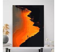 Pintar por Numeros Adultos Océano Paint by Numbers Adult Paisaje Cuadros para Pintar por Numeros 75x100cm Lienzos con 3 Pinceles e Pigmento Acrílico, Decoracion Hogar Pared Habitacion, con Marco, *415