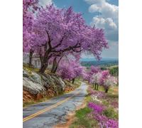 Pintar por Numeros Adultos Paisaje, áRbol Cuadros para Pintar por Numeros, Manualidades Adultos Kit, DIY Paint by Numbers con Pinceles y Pinturas Acrílicas, Regalo, Home Decoration, 60x90cm T-4342