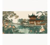 Pintar por Numeros Adultos Paisaje, Arquitectura DIY Paint by Numbers Kits con Pinceles and Pigmento Acrílico, Cuadro Artesanías de Arte, Decoración para Hogar Regalo 60x120cm, Sin Marco 1T-838