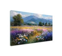 Pintar por Numeros Adultos Paisaje & Flor, Set de Colorear por Números Adultos con DIY Pigmentos y Pinceles, 30x50cm Kit de Pintar con Números, Decoración de pared (Sin Marco) 2Y#288