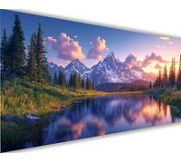 Pintar por Numeros Adultos Paisaje,Pintar por Numeros Naturaleza,Manualidades Lienzos para Paint by Numbers,DIY Kit con Pinceles Acrílico,Decoración de Pared del Hogar 50x100 cm sin Marco L1143