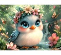 Pintar por Numeros Adultos Pájaro Pintar por Numeros Niños 6 Años, DIY Manualidades Paint by Numbers Lindo, Kit de Pintura con Pinceles y Pigmento Acrílico, Decoración del Hogar Regalo 20x30cm Y2-992