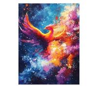 Pintar por Numeros Adultos Pájaros, Kit Manualidades Adultos Fénix con Pintura Acrilica y Pinceles Lienzos para Pintar 50 x 70cm, Paint by Numbers Adult para Home Decoration Otoño Regalo JLYH-7410