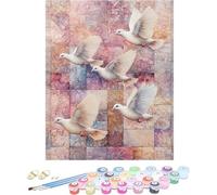 Pintar por Numeros Adultos Paloma Cuadros para Pintar por Numeros Animal Kit Manualidades Adultos Paint by Numbers Adult DIY Lienzos Pintura Kit Para Decoración Del Hogar Sin Marco 70x100cm 5-631R6