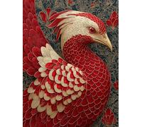 Pintar por Numeros Adultos Pavo Real, DIY Pintar por Numeros Manualidades Adultos PáJaro, Paint by Numbers kits con Pinceles y Pinturas Acrílicas, Decoracion Pared, Decoracion Primavera 30x40cm Q-1841