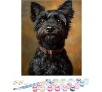 Pintar por Numeros Adultos Perro Cuadros para Pintar por Numeros Animal Kit Manualidades Adultos Paint by Numbers Adult DIY Lienzos Pintura Kit Para Decoración Del Hogar Sin Marco 30x40cm 7-A85MU