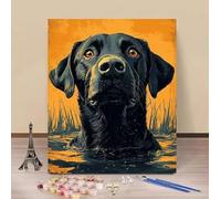 Pintar por Numeros Adultos Perro Cuadros para Pintar por Numeros Animal Paint by Numbers Adult DIY Manualidades Adultos Kit Lienzo Pintura Para Decoración Del Hogar Sin Marco 80x120cm 5-81512