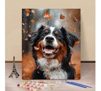 Pintar por Numeros Adultos Perro Cuadros para Pintar por Numeros Mariposa Paint by Numbers Adult DIY Manualidades Adultos Kit Lienzo Pintura Para Decoración Del Hogar Sin Marco 30x40cm R-S166J