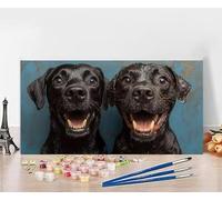 Pintar por Numeros Adultos Perro Pintar por Numeros Animal Paint by Numbers Adult DIY Colorido Lienzo Pintura Arte Kit Manualidades Adultos Para Decoración Del Hogar Gifts Sin Marco 60x120cm 3-M558