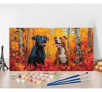 Pintar por Numeros Adultos Perro Pintar por Numeros áRbol Paint by Numbers Adult DIY Colorido Lienzo Pintura Arte Kit Manualidades Adultos Para Decoración Del Hogar Gifts Sin Marco 60x120cm E-3245