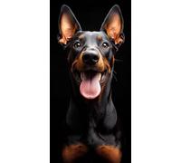 Pintar por Numeros Adultos Perro Pintar por Numeros Doberman Pinscher Manualidades Adultos Paint by Numbers DIY Colorido Lienzo Pintura Arte Kit Para Decoración Del Hogar 60x120cm Sin Marco 6-9836B3
