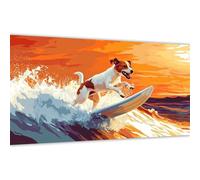 Pintar por Numeros Adultos Perro,Pintar por Numeros Navegar Paint by Numbers DIY Kit de Pintura Acrílica de Lona Preimpresos Colorida para la Decoración Casa,Mujer Manualidades Regalos 40x80cm Y#A147