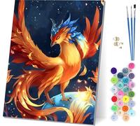 Pintar por Numeros Adultos Phoenix, Pintar por Numeros SueñO, DIY Paint by Numbers Adult Kit con Pinceles y Pigmento, Paint by Numbers Para Cuadros Decoracion Salon Modernos Regalo 20x30cm 0-4614