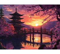 Pintar por Numeros Adultos, Pintar con Numeros Adultos ático arquitectura, DIY Painting by Numbers Kits, con 3 Pinceles, Pigmento Acrílico, Paint by Numbers, Regalos Originales Hombre 30x40cm J0-787