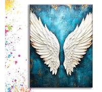 Pintar por Numeros Adultos, Pintar por Numeros Abstracto Ala Patrones, Colorear Adultos, con Pinceles Pigmento Acrílico, DIY Kit de Pintura óleo en Lienzo, Decoración Hogar Regalo 80x100cm z1s-49