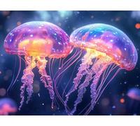 Pintar por Numeros Adultos, Pintar por Numeros Medusa Painting by Numbers Animal Paint by Numbers Adult Manualidades con Pinceles Pintura Acrilica para Decoracion Pared, Regalo 30x20cm -yym25012F0