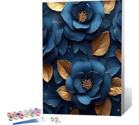 Pintar por Numeros Adultos, Pintar por Numeros Rosa Painting by Numbers Hojas Paint by Numbers Adult Manualidades con Pinceles Pintura Acrilica para Decoracion Pared, Regalo Mujer 20X30 CM -zjn2604S0