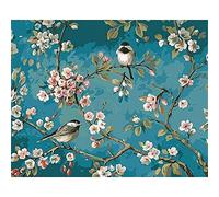 Pintar por Numeros Adultos - Pintura por NúMeros Con Pinceles y Pinturas Decoraciones,Paint by Numbers Kit,Cuadros por Numeros Lienzo Pintura con Numeros - Famosa flor de albaricoque 40x50cm con Marco