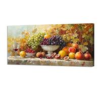 Pintar por Numeros Adultos, Pintura por Numeros Fruta Colorear por Numero Alimento Manualidades Adultos Painting by Numbers con Pinceles y Pigmento, Decoracion Hogar Regalo Mujer 40x80cm XH-471