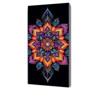Pintar por Numeros Adultos, Pinturas al óleo Acrílicas por Números para Adultos Principiantes, con Pinceles y Pinturas Acrilicos, para Pintura Decor Hogar Regalos Mandala flor 35x70cm Sin Marco D-333