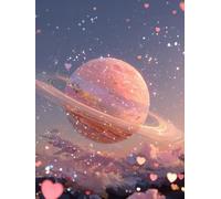 Pintar por Numeros Adultos Planeta, DIY Pintar por Numeros Manualidades Adultos Cielo Estrellado, Paint by Numbers kits con Pinceles y Pinturas Acrílicas, Regalo, Decoracion Primavera 100x135cm Q-8431