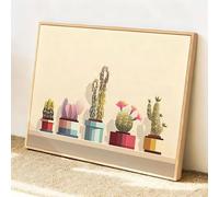 Pintar por Numeros Adultos Planta Cactus DIY Pintura por Números sin Marco, Kit de Pintar por Numeros Niños con Pinceles, Pigmento Acrílico, Halloween Cuadros Decoracion Salon Modernos 80x60cm D-q-771