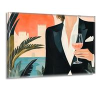 Pintar por Numeros Adultos Planta Copa de vino, Pintar por Numeros sin Marco, DIY Kit Pintura Creative para Manualidades Adultos con Pinceles y Pigmento, Cuadros Decoracion Hogar 20x30cm L-g-326