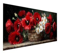 Pintar por Numeros Adultos Planta, Flor Cuadros para Pintar por Numeros, Manualidades Adultos Kit, DIY Paint by Numbers con Pinceles y Pinturas Acrílicas, Regalo, Home Decoration, 160x70cm 0-2958