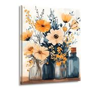 Pintar por Numeros Adultos Planta Flores frescas, Pintar por Numeros sin Marco, DIY Kit Pintura Creative para Manualidades Adultos con Pinceles y Pigmento, Cuadros Decoracion Hogar 45x60cm L-g-342