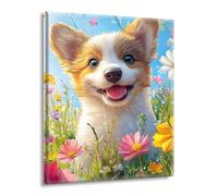 Pintar por Numeros Adultos Planta Perro, Pintar por Numeros sin Marco, DIY Kit Pintura Creative para Manualidades Adultos con Pinceles y Pigmento, Cuadros Decoracion Hogar, Regalo 25x35cm L-g-222