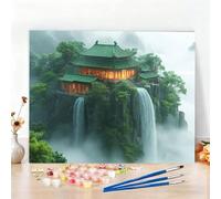 Pintar por Numeros Adultos Primavera Kit Manualidades Adultos Caer Pintar por Numeros para Principiantes, DIY Paint by Numbers Kit con Pinceles y Pigmento,Regalo Mujer,Decoracion Hogar 70x100cm W6-349