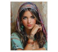 Pintar por Numeros Adultos Retrato femenino DIY Cuadros Decoracion Salon Modernos Mujer, Cuadros para Pintar por Numeros Niños 40x55cm, Kit Manualidades Adultos para Decoracion Pared Regalo LSJ-4035