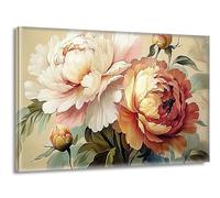 Pintar por Numeros Adultos Rosa Flores, Pintar por Numeros sin Marco, DIY Kit Pintura Creative para Manualidades Adultos con Pinceles y Pigmento, Cuadros Decoracion Hogar, Regalo Mujer 45x60cm L-g-310