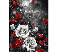 Pintar por Numeros Adultos Rosa Pintura por Numeros Kit Manualidades Adultos DIY Amar Cuadros con Números Pigmento Acrílico Lienzos Paint by Numbers Para Decoración Pared 40x50cm (Sin Marco) W0-600