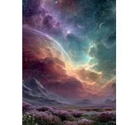 Pintar por Numeros Adultos SueñO, Pintar por Numeros Niños Cielo Estrellado, DIY Cuadros Manualidades Adultos Kits, Paint by Numbers con Pinceles y Pinturas Acrílicas, Home Decoration 100x135cm M-6216