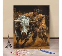 Pintar por Numeros Adultos Toreo Cuadros para Pintar por Numeros Deportes Paint by Numbers Adult DIY Manualidades Adultos Kit Lienzo Pintura Para Decoración Del Hogar Sin Marco 70x100cm Z-U98G5
