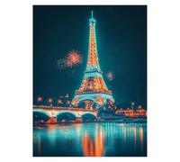 Pintar por Numeros Adultos Torre Eiffel DIY Cuadros Decoracion Salon Modernos París, Cuadros para Pintar por Numeros Niños 30 x 40 cm, Kit Manualidades Adultos para Regalo Decoracion Pared LSJ-6789