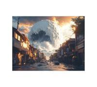 Pintar por Numeros Adultos Tsunami Cuadros Pintar por Numeros Niños Ciudad Paint by Numbers Adult con Pinceles Pintura Acrilica y Laienzos 40 x 55cm Decoracion Hogar Regalo Mujer Festival LZYH-4251