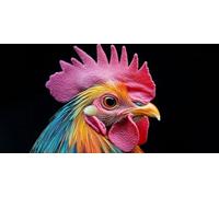 Pintar por Numeros Adultos y Principiantes, XXL Kit de Pintura Acrílica DIY en Lienzo, con Pinceles y Pigmentos, Manualidades Creativas Decoración Hogar Regalos, Sin Marco, 30x60cm, Gallo Animal J-165